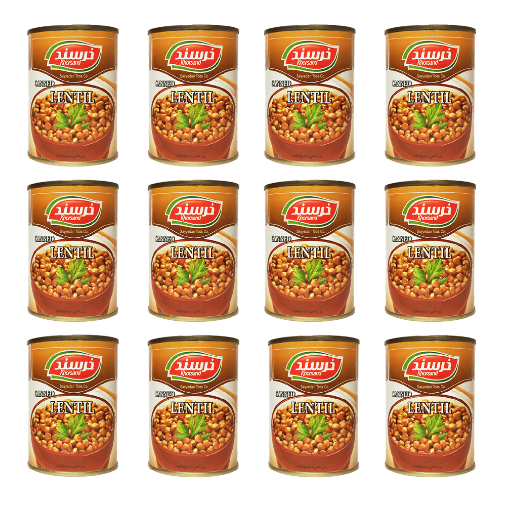 کنسرو عدسی خرسند 12 عددی
