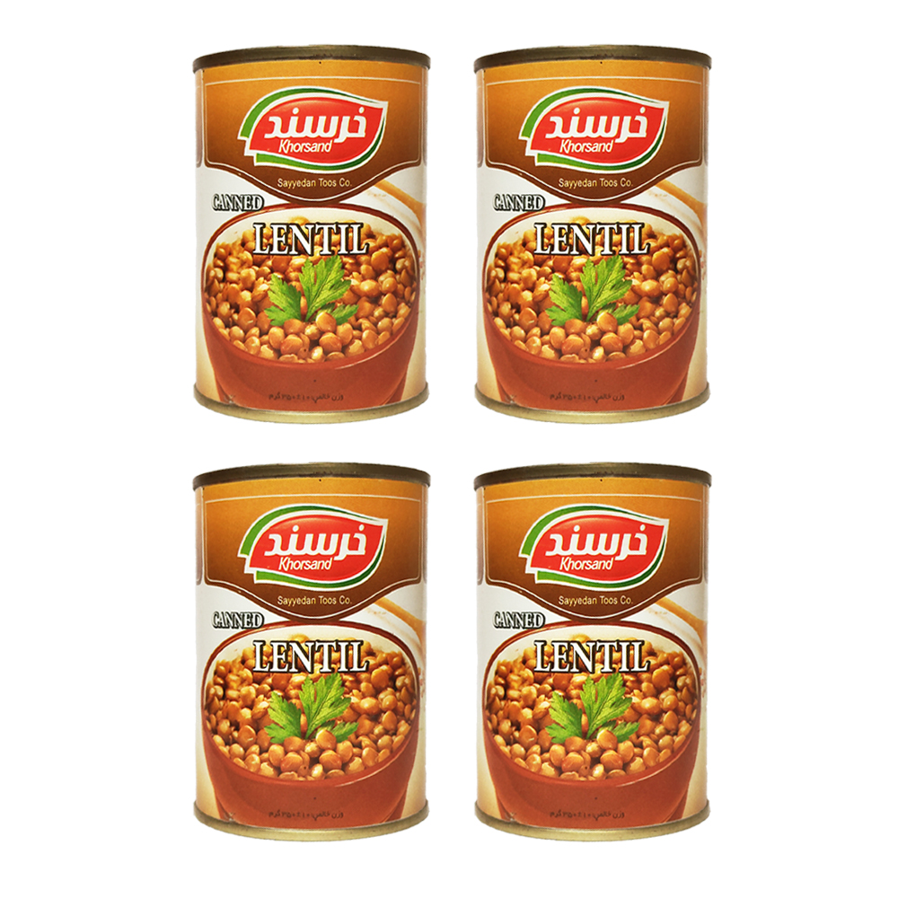 کنسرو عدسی 370 گرمی خرسند