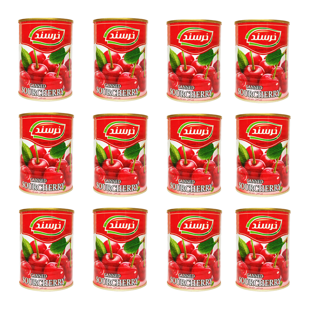 کمپوت آلبالو 370 گرمی خرسند